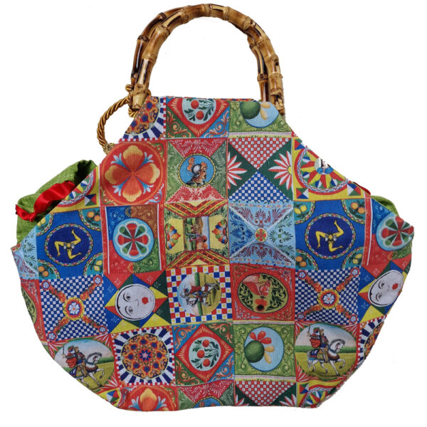 Borsa Motivi Carretto Siciliano Etna - immagine 2