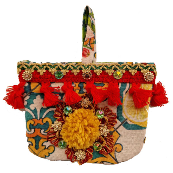 Bustine piccole Ceramica stile Siciliano con Strap - immagine 3