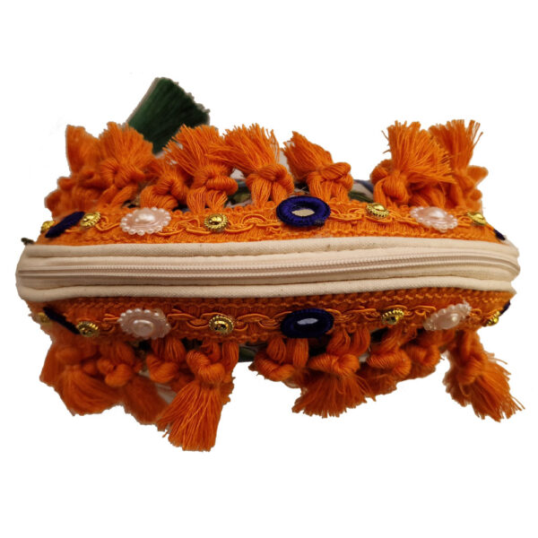 Pochette Arancione con decorazioni Ceramiche Siciliane - immagine 3