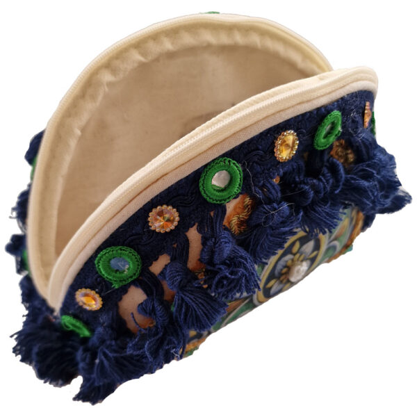 Pochette Blu con decorazioni Siciliane - immagine 4