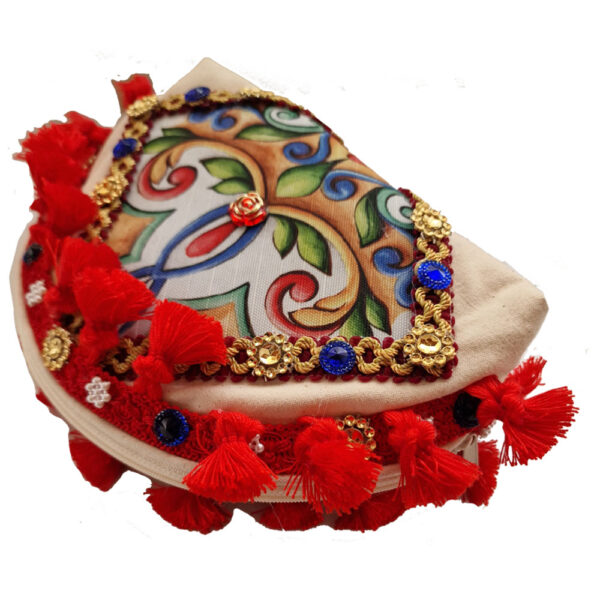 Pochette Rossa con decorazioni Siciliane - immagine 3