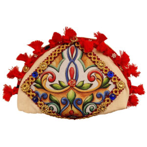 Pochette Rossa con decorazioni Siciliane