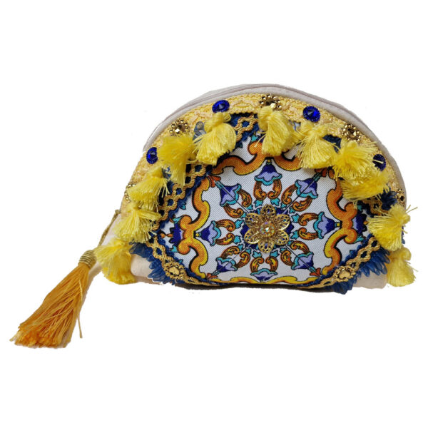 Pochette Gialla con decorazioni Ceramiche Siciliane - immagine 2