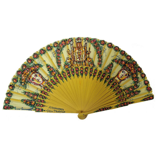 Ventaglio stile Siciliano Giallo - immagine 2