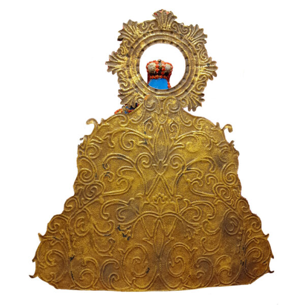 Madonna Barocco Siciliano Lamiera Dipinta - immagine 2