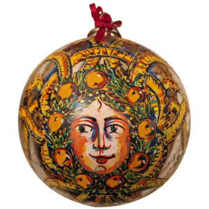 Palla di Vetro Argento con disegni Mitologici
