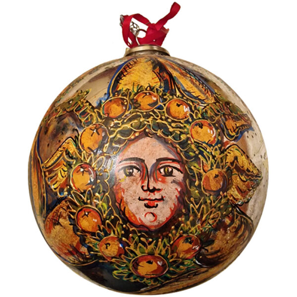 Palla di Vetro Argento con disegni Mitologici - immagine 2