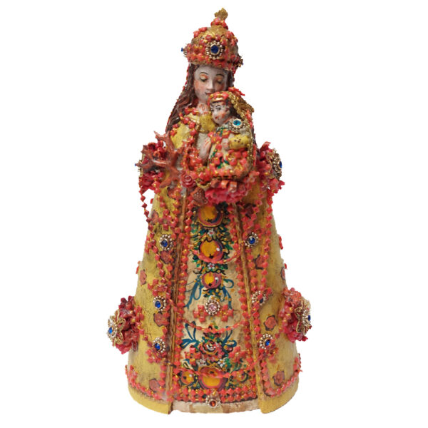 Madonna con Bambino Barocco Siciliano Giallo