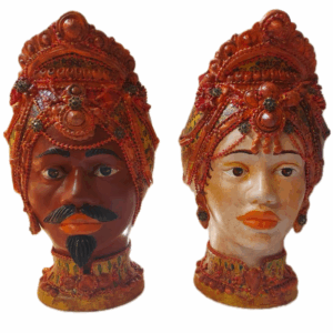 Mata e Grifone Terracotta dipinta